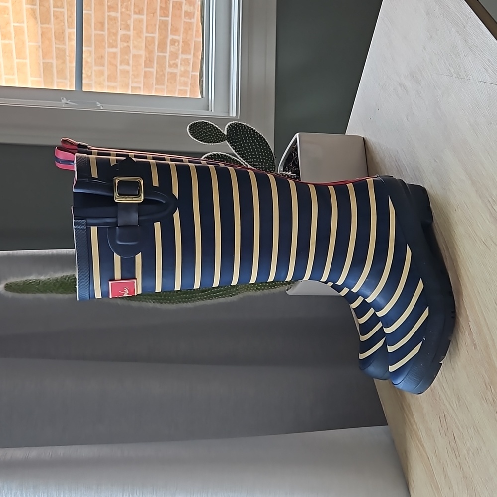 JOULES Striped Rubber Wellies